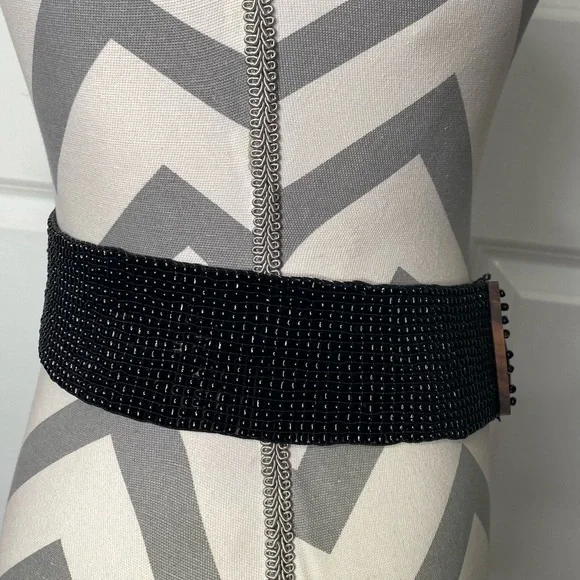 Vintage Handmade Wooden Buckle Beaded Belt - Picture 5 of 8